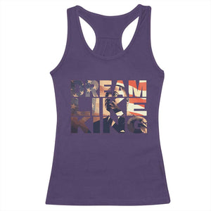 Dream Like King Dr. Martin Luther King Racerback Tank Top MLK Day Vintage American Flag TS11 Purple Print Your Wear