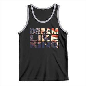 Dream Like King Dr. Martin Luther King Tank Top MLK Day Vintage American Flag TS11 Black Athletic Heather Print Your Wear