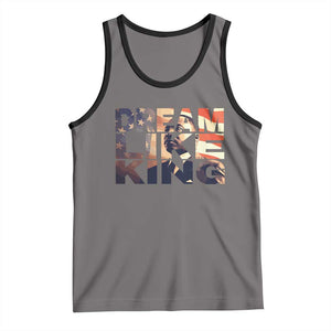 Dream Like King Dr. Martin Luther King Tank Top MLK Day Vintage American Flag TS11 Deep Heather Black Print Your Wear