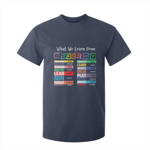 What We Learn From Black History T Shirt For Kid African American Pride TS11 Navy Print Your Wear