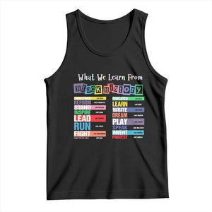 What We Learn From Black History Tank Top African American Pride TS11 Black Print Your Wear