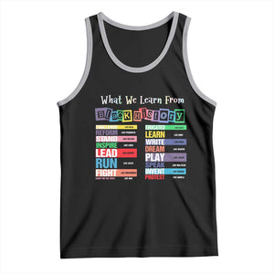 What We Learn From Black History Tank Top African American Pride TS11 Black Athletic Heather Print Your Wear