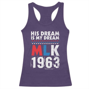 MLK His Dream Is My Dream 1963 Racerback Tank Top TS11 Purple Print Your Wear