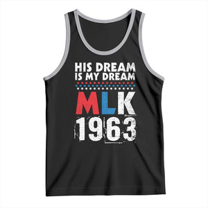 MLK His Dream Is My Dream 1963 Tank Top TS11 Black Athletic Heather Print Your Wear