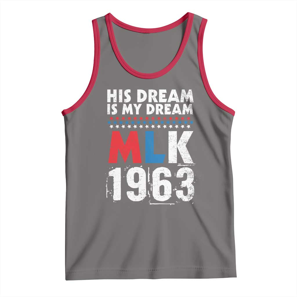 MLK His Dream Is My Dream 1963 Tank Top TS11 Deep Heather Red Print Your Wear