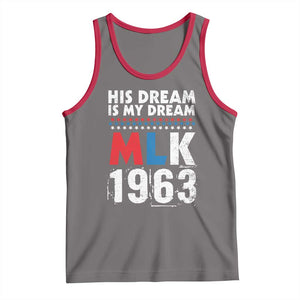 MLK His Dream Is My Dream 1963 Tank Top TS11 Deep Heather Red Print Your Wear