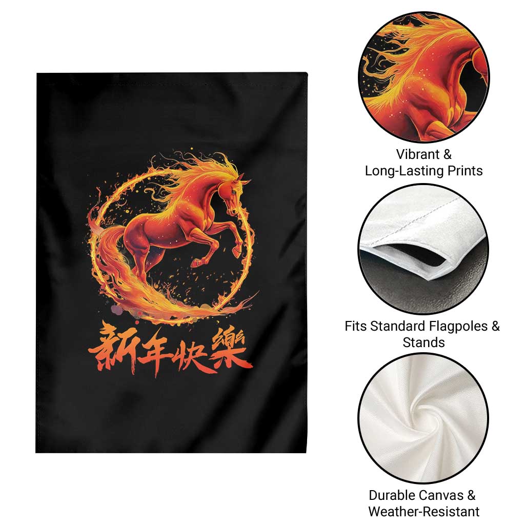 Year of The Fire Horse 2026 Garden Flag Chinese Zodiac Lunar New Year TS11 Print Your Wear