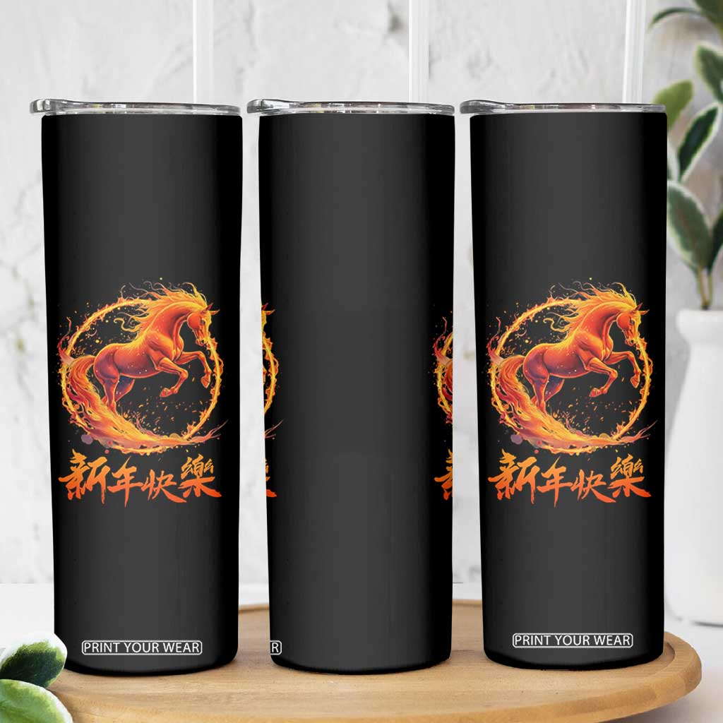 Year of The Fire Horse 2026 Skinny Tumbler Chinese Zodiac Lunar New Year TS11 Print Your Wear