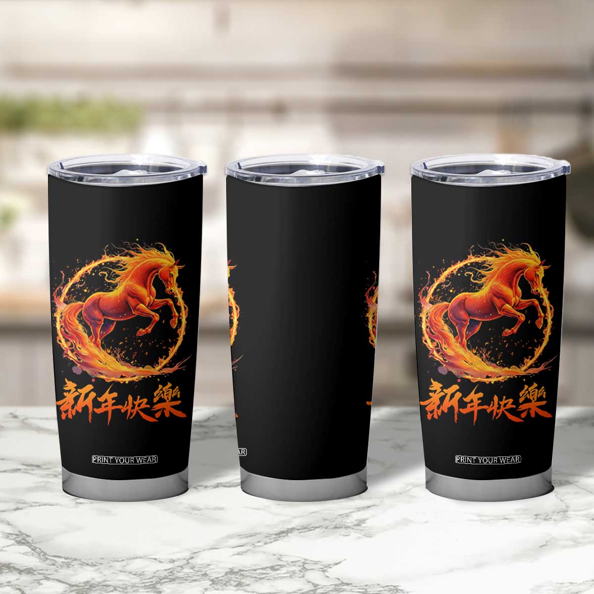 Year of The Fire Horse 2026 Tumbler Cup Chinese Zodiac Lunar New Year TS11 Print Your Wear
