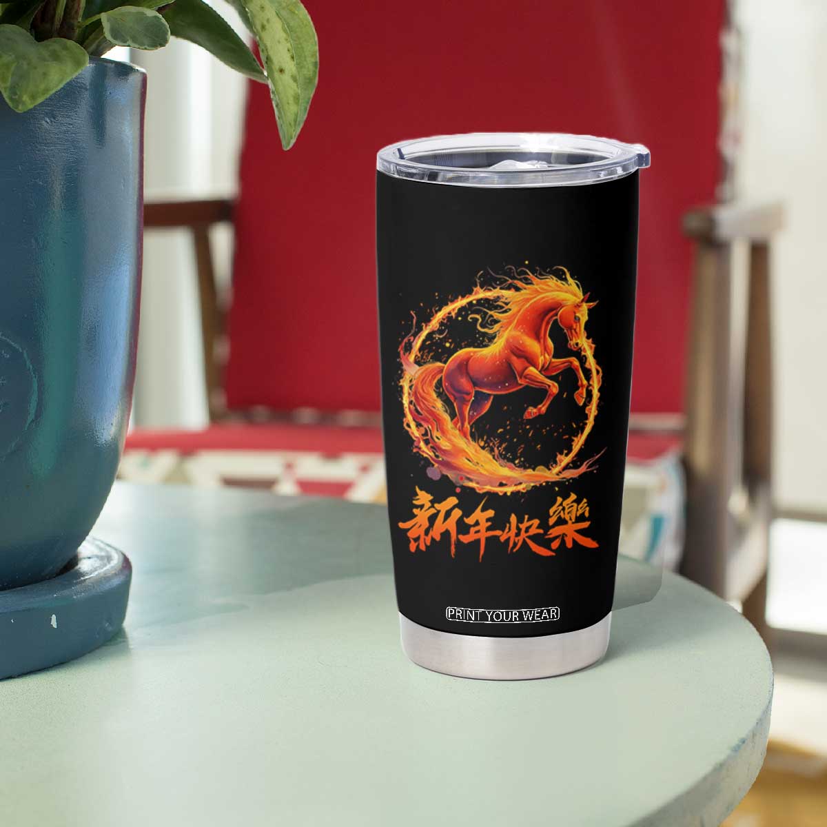 Year of The Fire Horse 2026 Tumbler Cup Chinese Zodiac Lunar New Year TS11 Print Your Wear