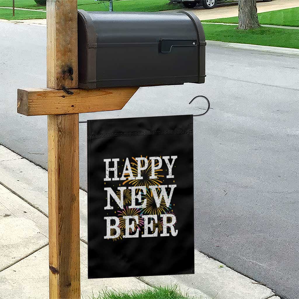 Funny Happy New Beer New Year Garden Flag NYE Party Beer Lover Firework TS11 Print Your Wear