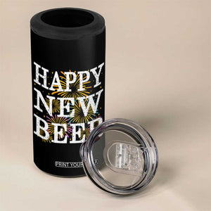 Funny Happy New Beer New Year 4 in 1 Can Cooler Tumbler NYE Party Beer Lover Firework TS11 Print Your Wear