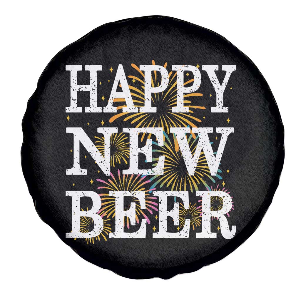 Funny Happy New Beer New Year Spare Tire Cover NYE Party Beer Lover Firework TS11 Print Your Wear