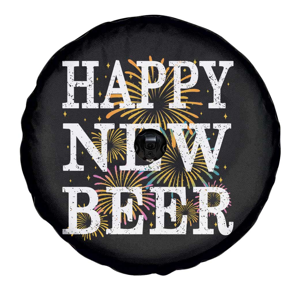 Funny Happy New Beer New Year Spare Tire Cover NYE Party Beer Lover Firework TS11 Print Your Wear