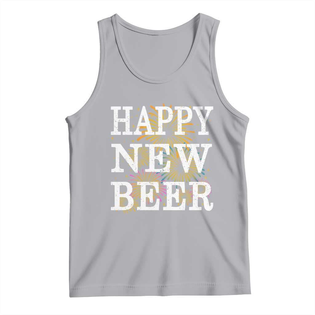 Funny Happy New Beer New Year Tank Top NYE Party Beer Lover Firework TS11 Athletic Heather Print Your Wear