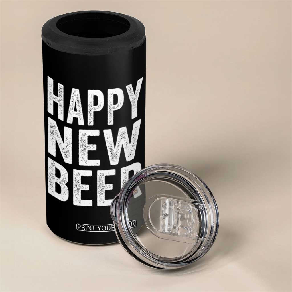 Funny Happy New Beers New Year 4 in 1 Can Cooler Tumbler NYE Party Beer Lover TS11 Print Your Wear
