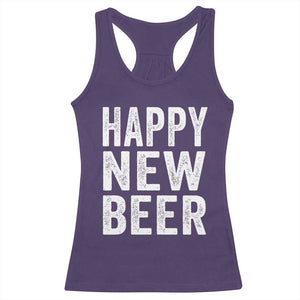Funny Happy New Beers New Year Racerback Tank Top NYE Party Beer Lover TS11 Purple Print Your Wear