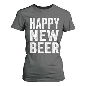 Funny Happy New Beers New Year T Shirt For Women NYE Party Beer Lover TS11 Dark Heather Print Your Wear