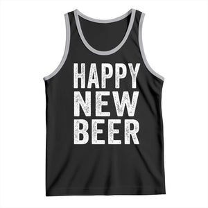 Funny Happy New Beers New Year Tank Top NYE Party Beer Lover TS11 Black Athletic Heather Print Your Wear