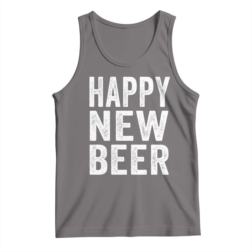 Funny Happy New Beers New Year Tank Top NYE Party Beer Lover TS11 Deep Heather Print Your Wear