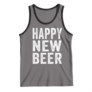 Funny Happy New Beers New Year Tank Top NYE Party Beer Lover TS11 Deep Heather Black Print Your Wear