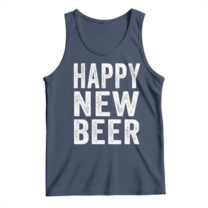 Funny Happy New Beers New Year Tank Top NYE Party Beer Lover TS11 Navy Print Your Wear