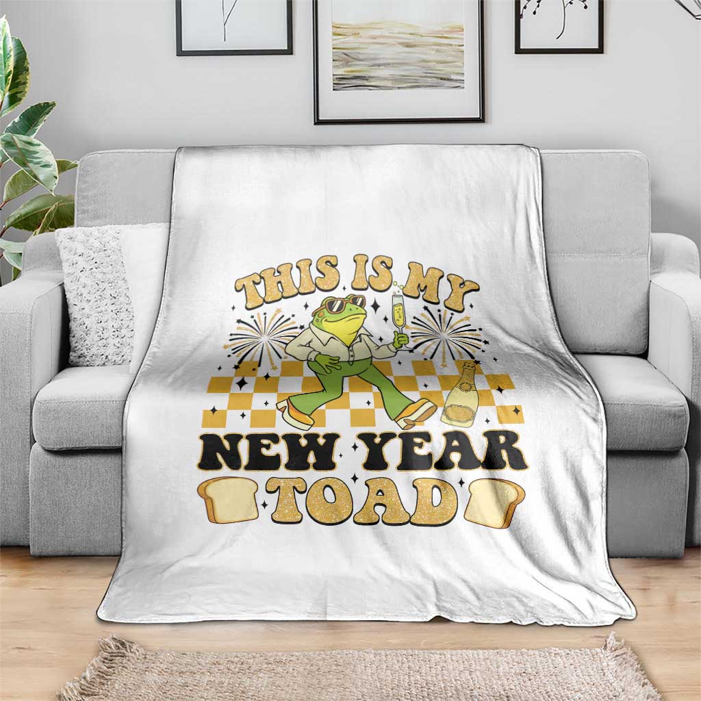 Funny New Years Eve Throw Blanket This Is My New Year Toad Frog Pun TS11 Print Your Wear