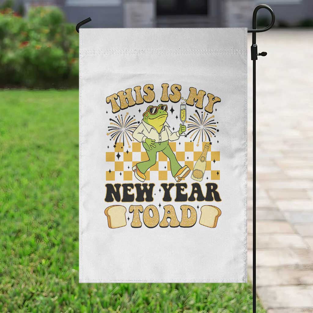 Funny New Years Eve Garden Flag This Is My New Year Toad Frog Pun TS11 Print Your Wear