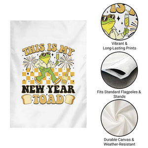 Funny New Years Eve Garden Flag This Is My New Year Toad Frog Pun TS11 Print Your Wear