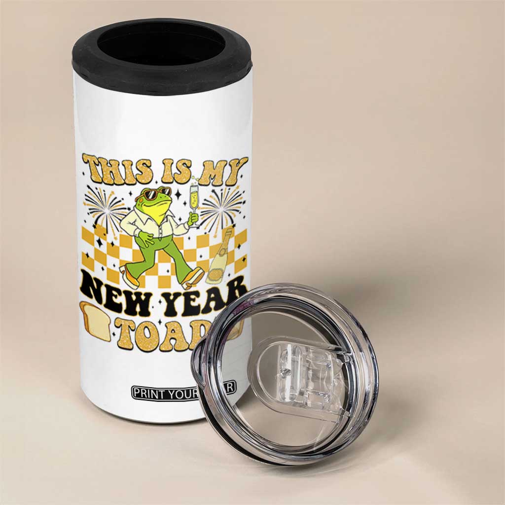 Funny New Years Eve 4 in 1 Can Cooler Tumbler This Is My New Year Toad Frog Pun TS11 Print Your Wear