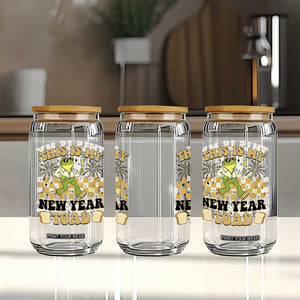Funny New Years Eve Glass Can This Is My New Year Toad Frog Pun TS11 Print Your Wear