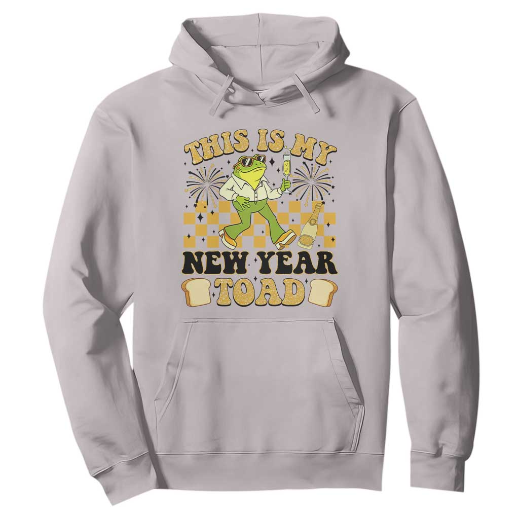 Funny New Years Eve Hoodie This Is My New Year Toad Frog Pun TS11 Ice Gray Print Your Wear