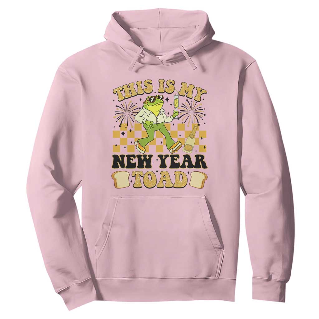 Funny New Years Eve Hoodie This Is My New Year Toad Frog Pun TS11 Light Pink Print Your Wear