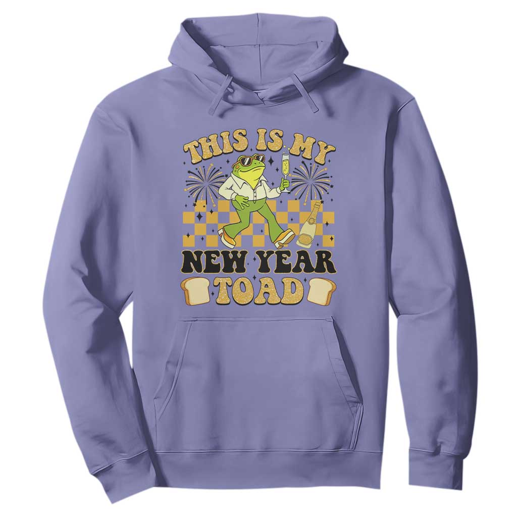 Funny New Years Eve Hoodie This Is My New Year Toad Frog Pun TS11 Violet Print Your Wear