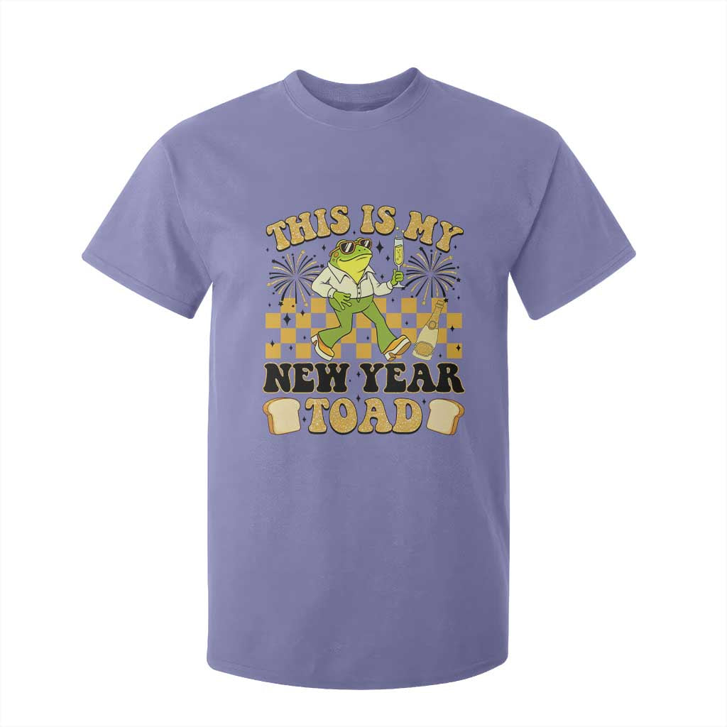 Funny New Years Eve T Shirt For Kid This Is My New Year Toad Frog Pun TS11 Violet Print Your Wear