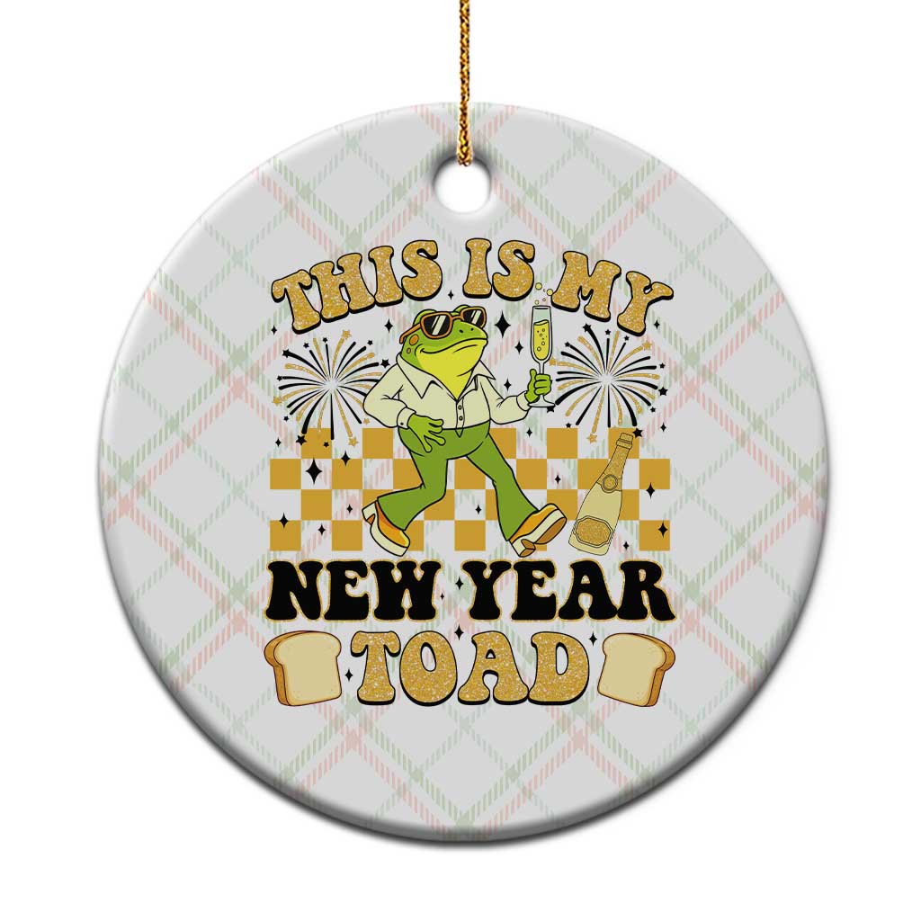 Funny New Years Eve Ceramic Ornament This Is My New Year Toad Frog Pun TS11 1pc Christmas Plaid Print Your Wear