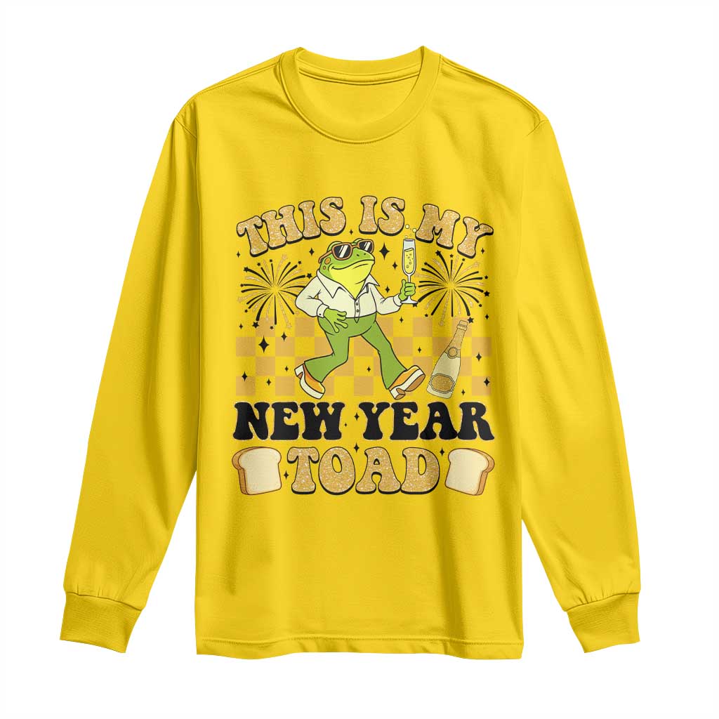 Funny New Years Eve Long Sleeve Shirt This Is My New Year Toad Frog Pun TS11 Daisy Print Your Wear