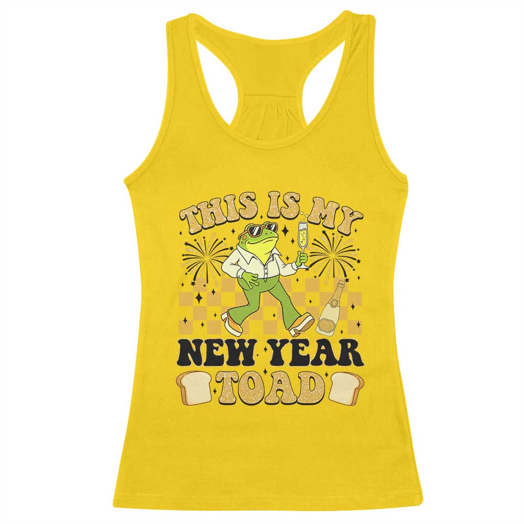 Funny New Years Eve Racerback Tank Top This Is My New Year Toad Frog Pun TS11 Daisy Print Your Wear