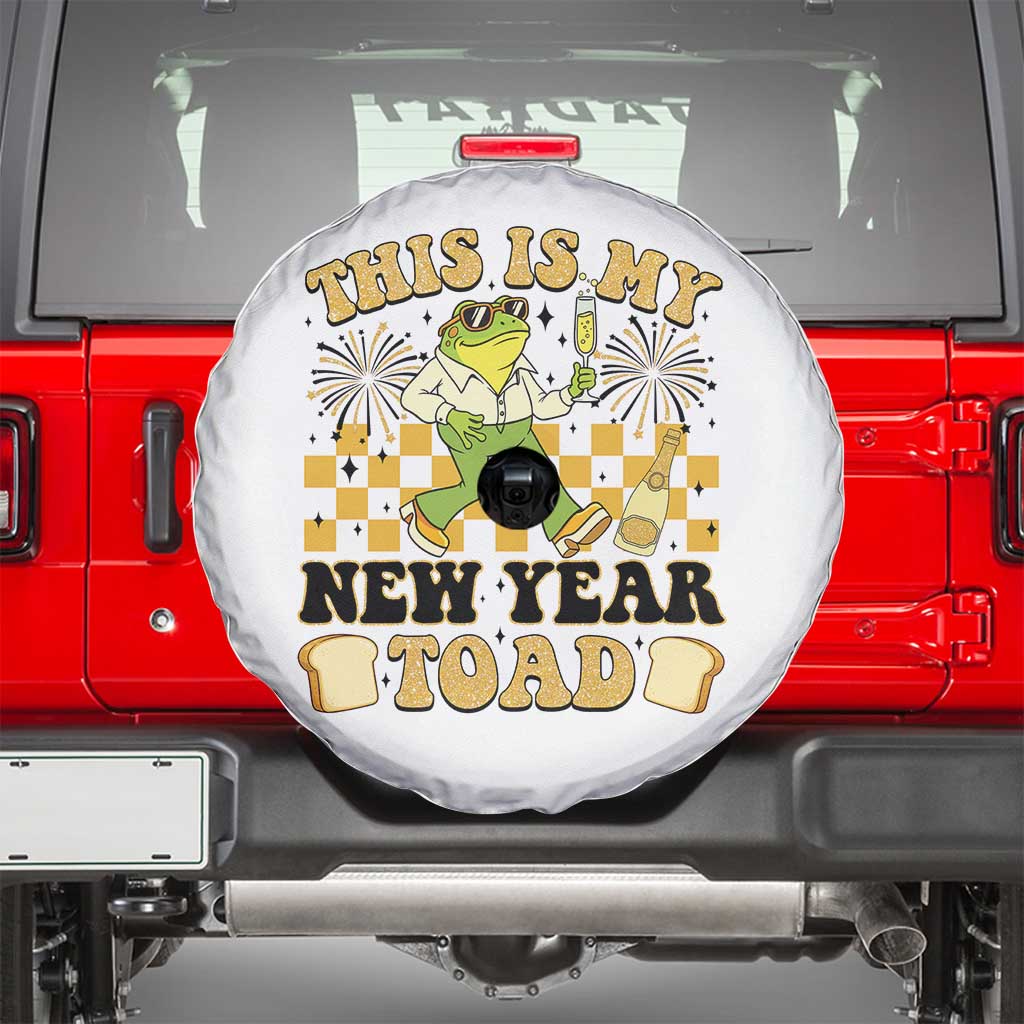 Funny New Years Eve Spare Tire Cover This Is My New Year Toad Frog Pun TS11 White Print Your Wear