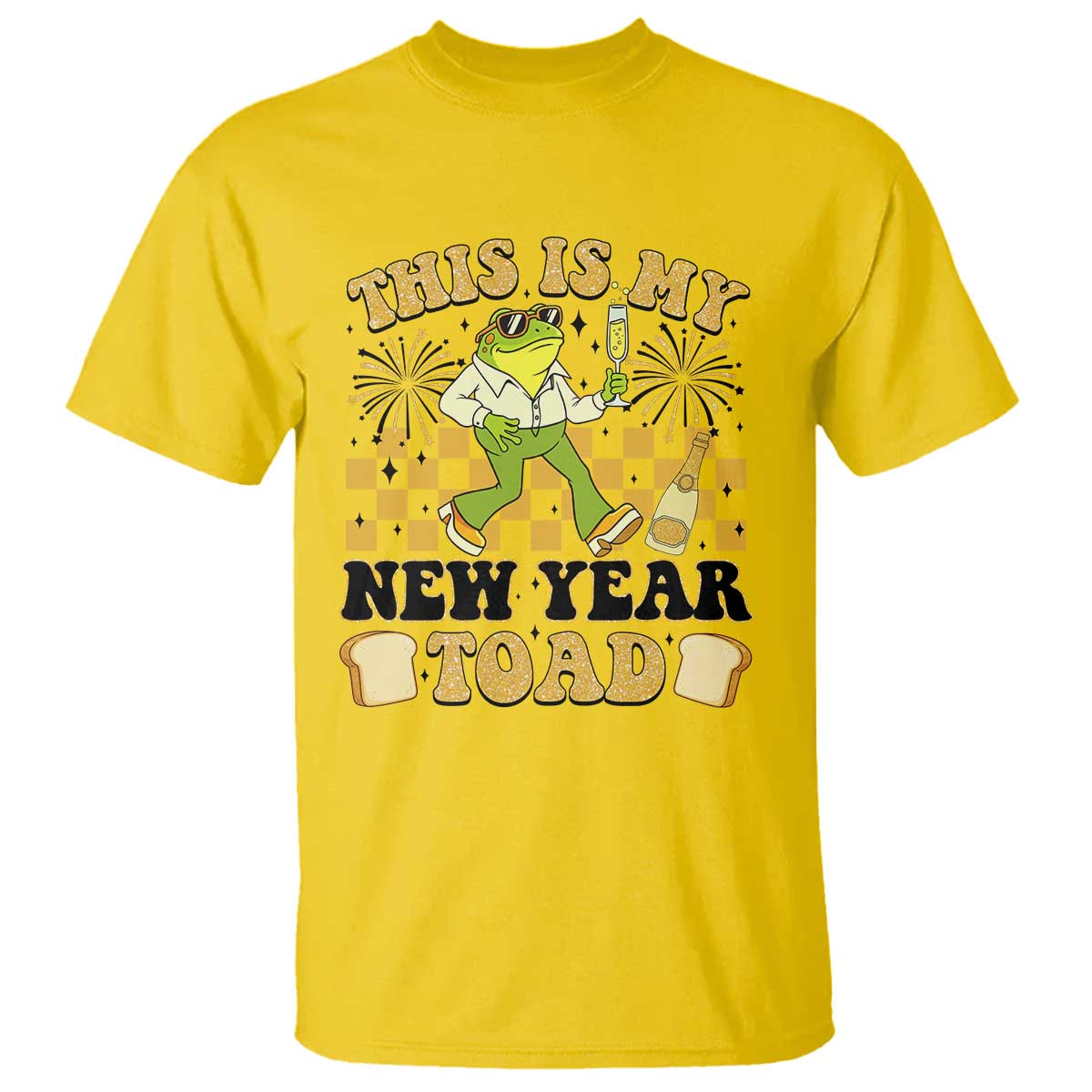 Funny New Years Eve T Shirt This Is My New Year Toad Frog Pun TS11 Daisy Print Your Wear
