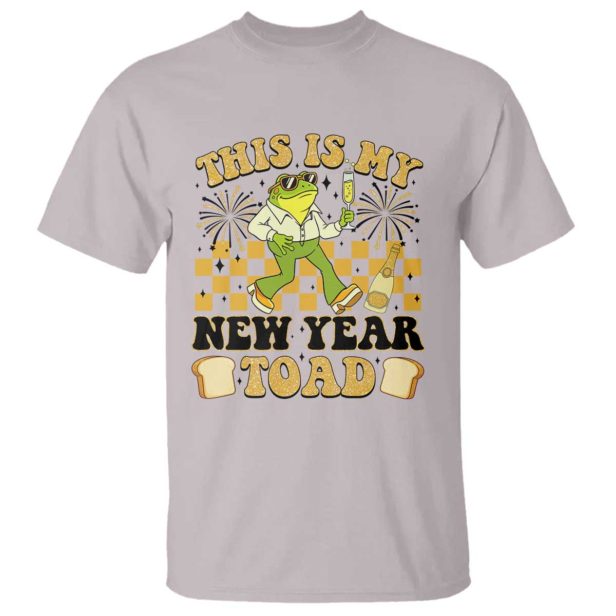 Funny New Years Eve T Shirt This Is My New Year Toad Frog Pun TS11 Ice Gray Print Your Wear