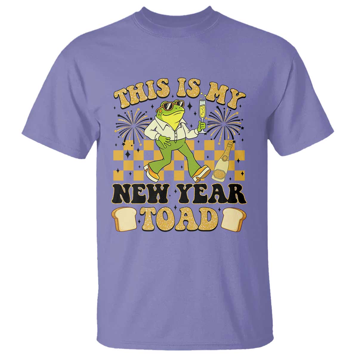 Funny New Years Eve T Shirt This Is My New Year Toad Frog Pun TS11 Violet Print Your Wear