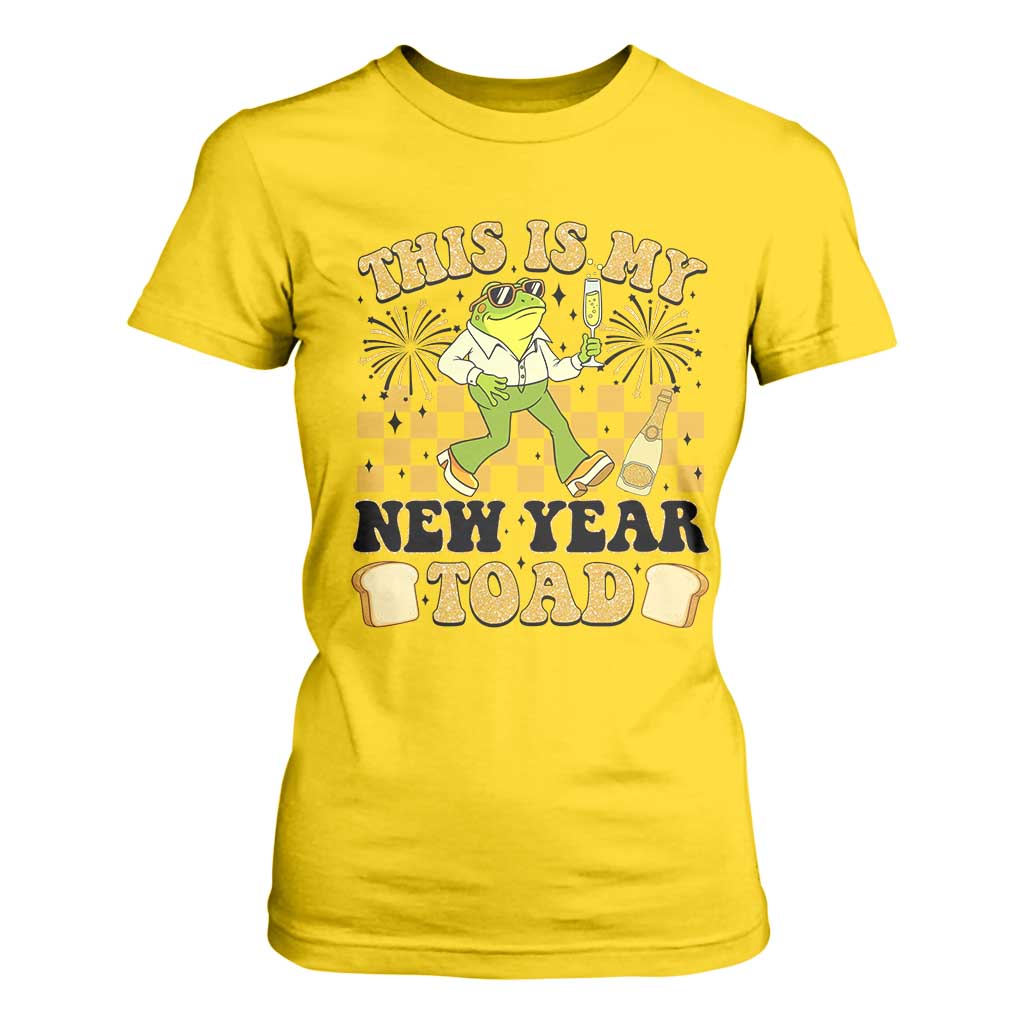 Funny New Years Eve T Shirt For Women This Is My New Year Toad Frog Pun TS11 Daisy Print Your Wear