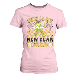 Funny New Years Eve T Shirt For Women This Is My New Year Toad Frog Pun TS11 Light Pink Print Your Wear