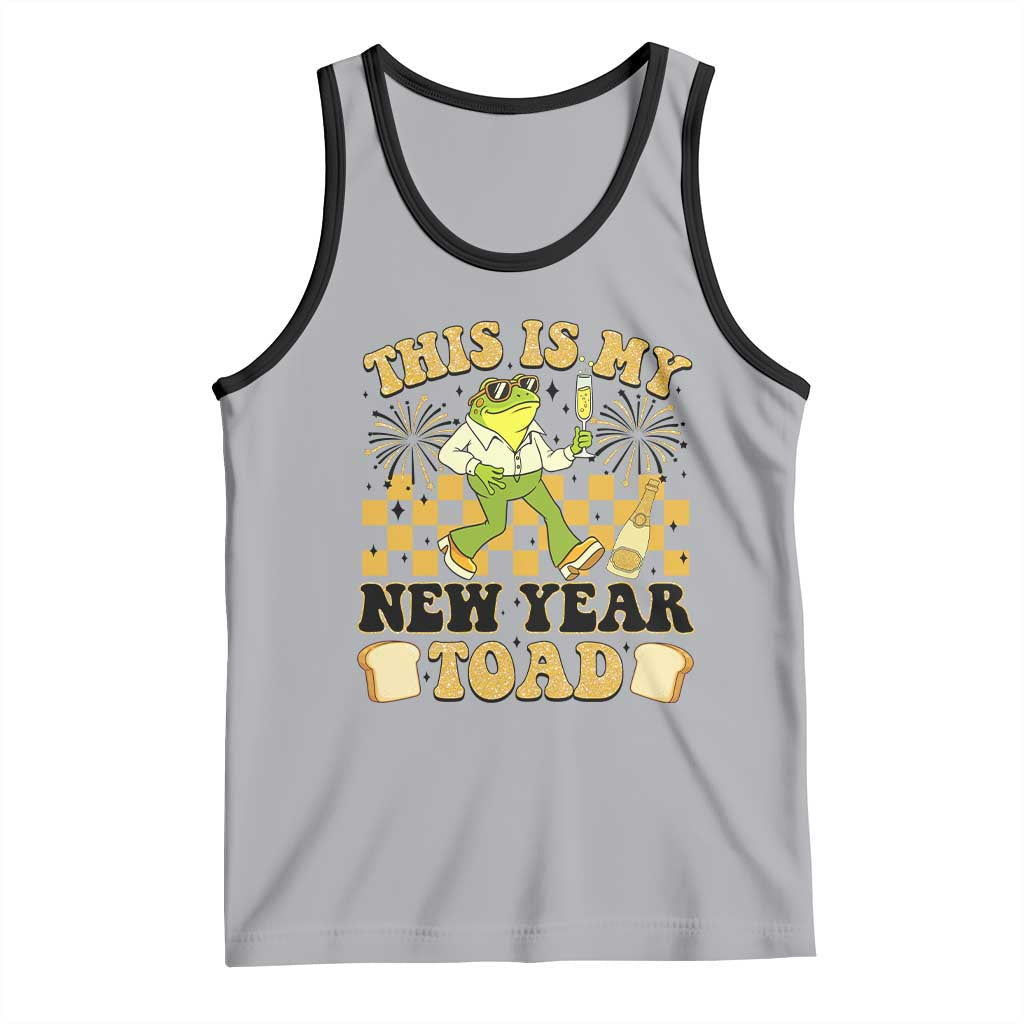 Funny New Years Eve Tank Top This Is My New Year Toad Frog Pun TS11 Athletic Heather Black Print Your Wear