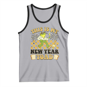 Funny New Years Eve Tank Top This Is My New Year Toad Frog Pun TS11 Athletic Heather Black Print Your Wear