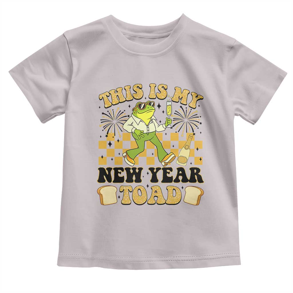 Funny New Years Eve Toddler T Shirt This Is My New Year Toad Frog Pun TS11 Ice Gray Print Your Wear