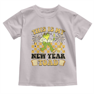 Funny New Years Eve Toddler T Shirt This Is My New Year Toad Frog Pun TS11 Ice Gray Print Your Wear