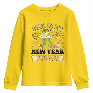 Funny New Years Eve Youth Sweatshirt This Is My New Year Toad Frog Pun TS11 Daisy Print Your Wear