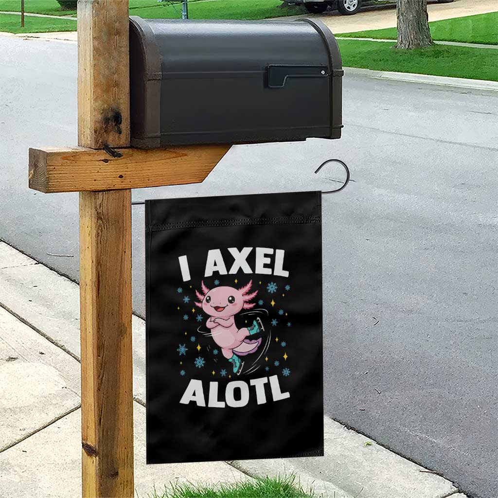 Funny Axolotl Ice Skating Garden Flag I Axel Alotl Winter Sport TS11 Print Your Wear